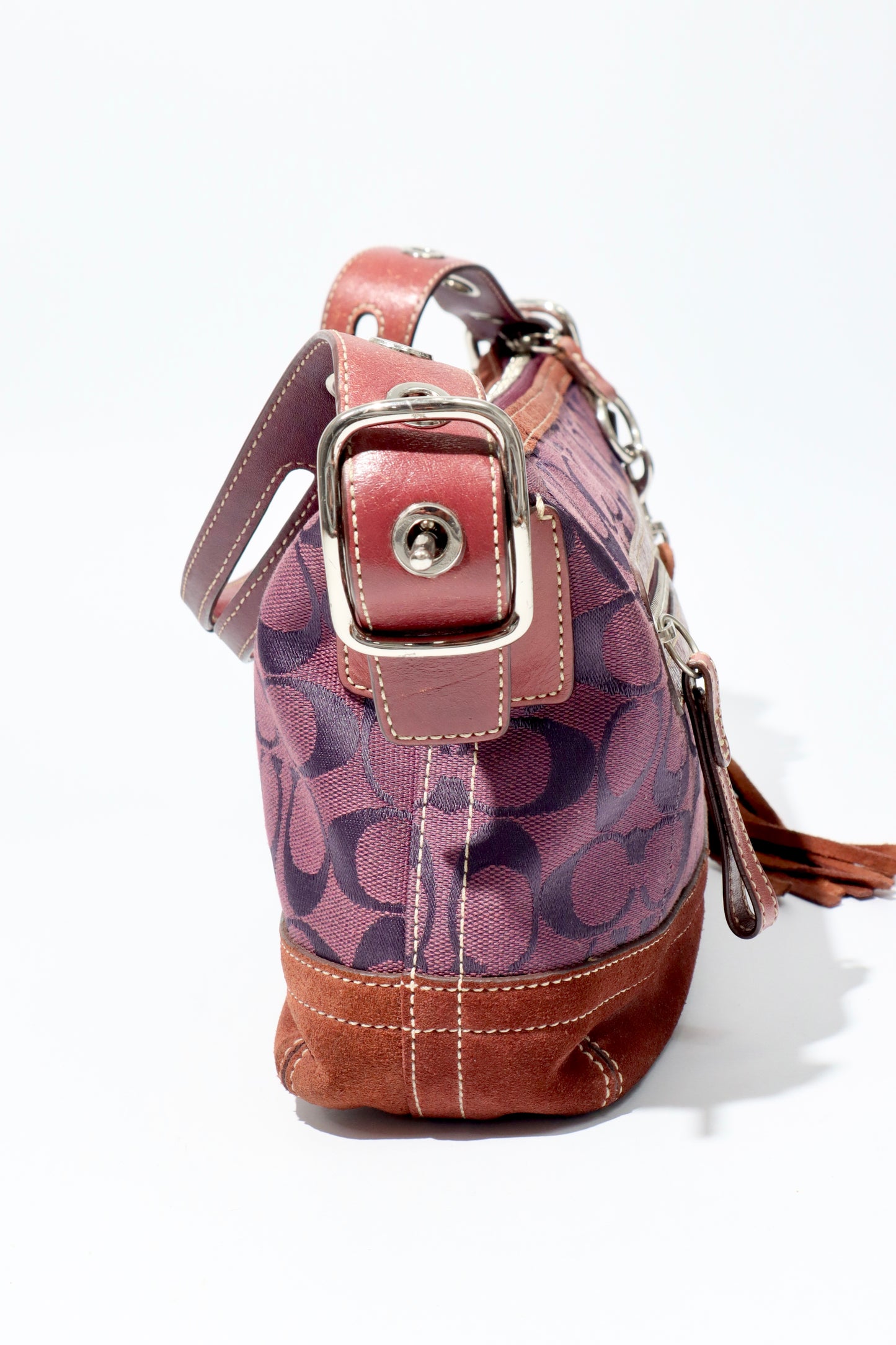 Coach 2004 Vintage Bucket Shoulder Bag in Plum - Girl Seazon