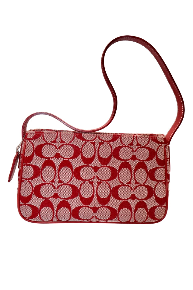 Coach 2001 Vintage Mini Pouch in Red - Girl Seazon