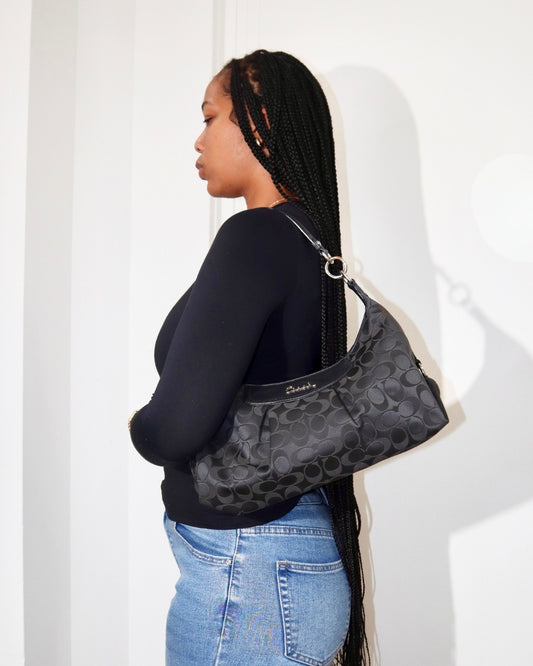 Coach Ashley Signature Convertible Hobo Bag (F19766)