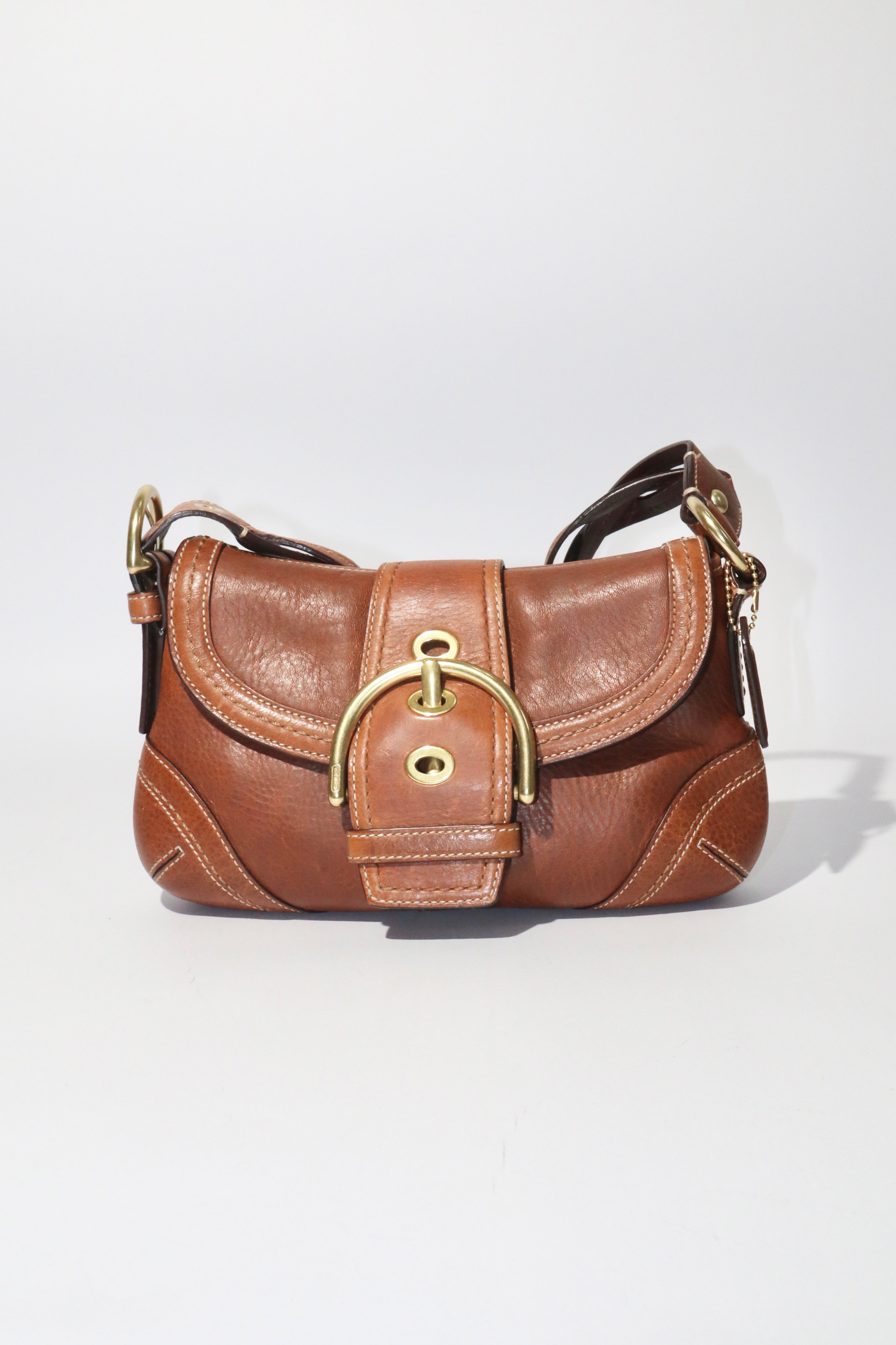 バッグ OLD COACH Soho brown Leather Handbag Authentic Coach Soho Tan & Brown Leather Shoulder Bag Tote