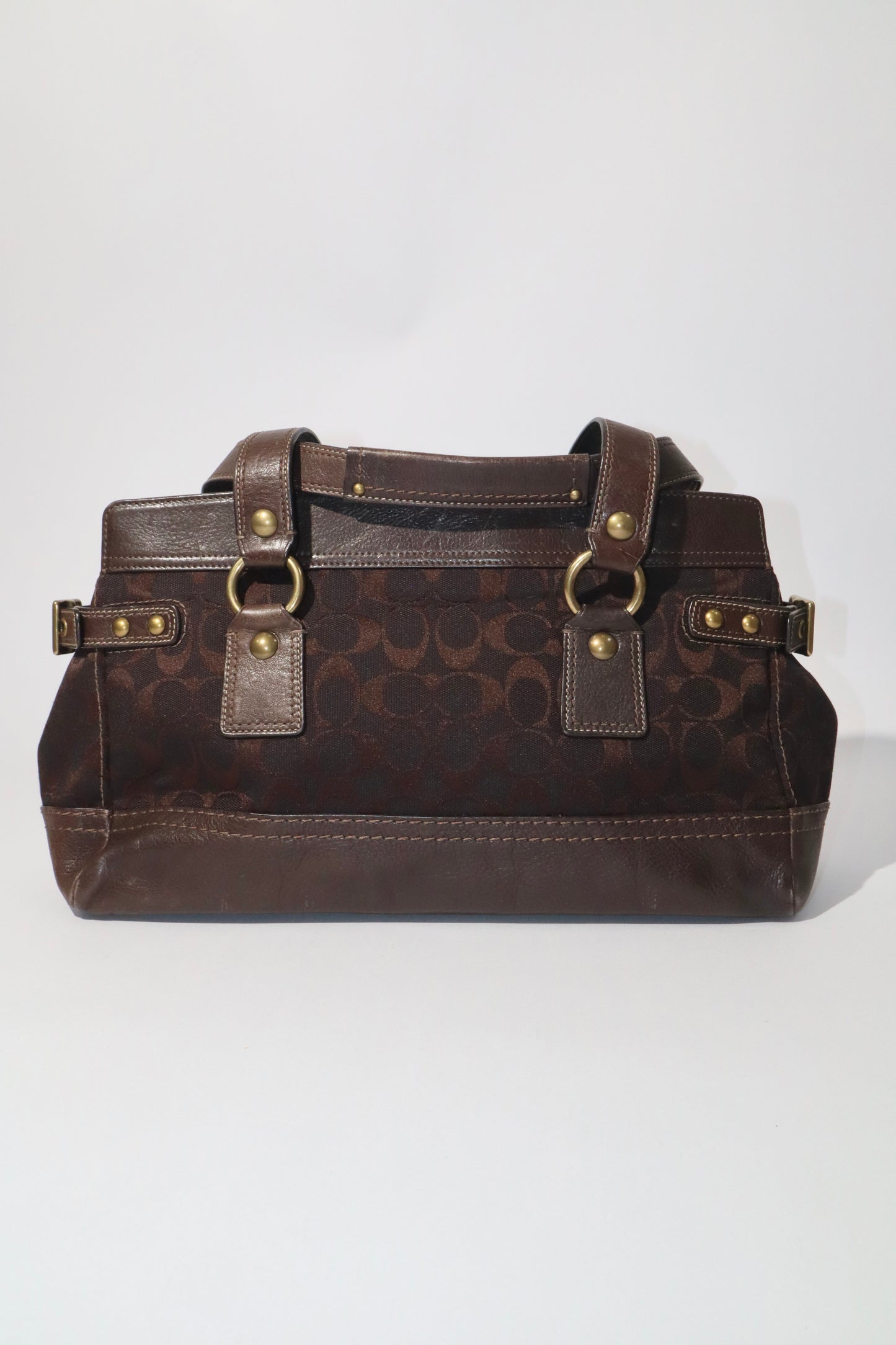 Coach Vintage 2007 Leather Satchel Gardenia in Brown - Girl Seazon