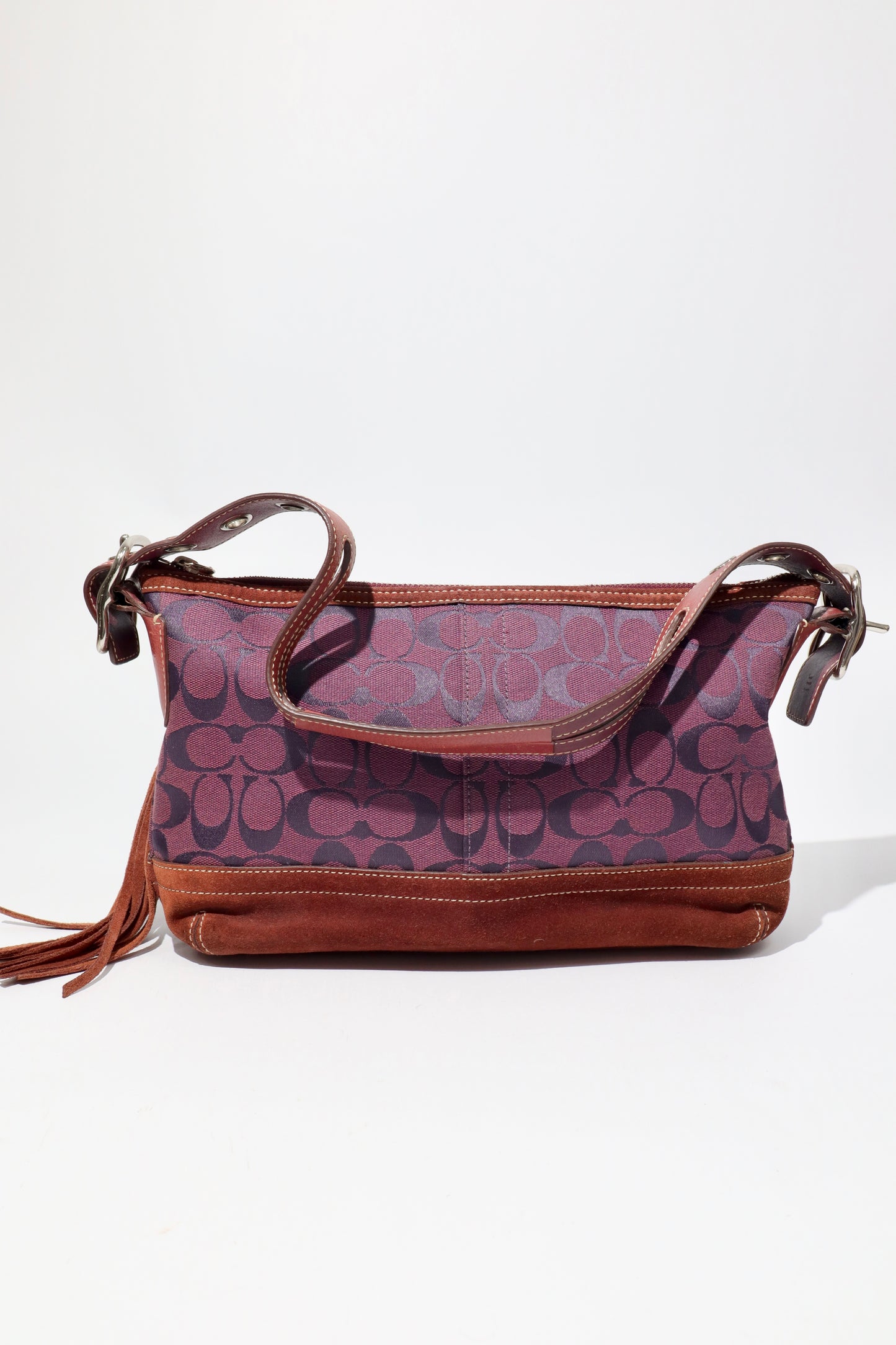 Coach 2004 Vintage Bucket Shoulder Bag in Plum - Girl Seazon