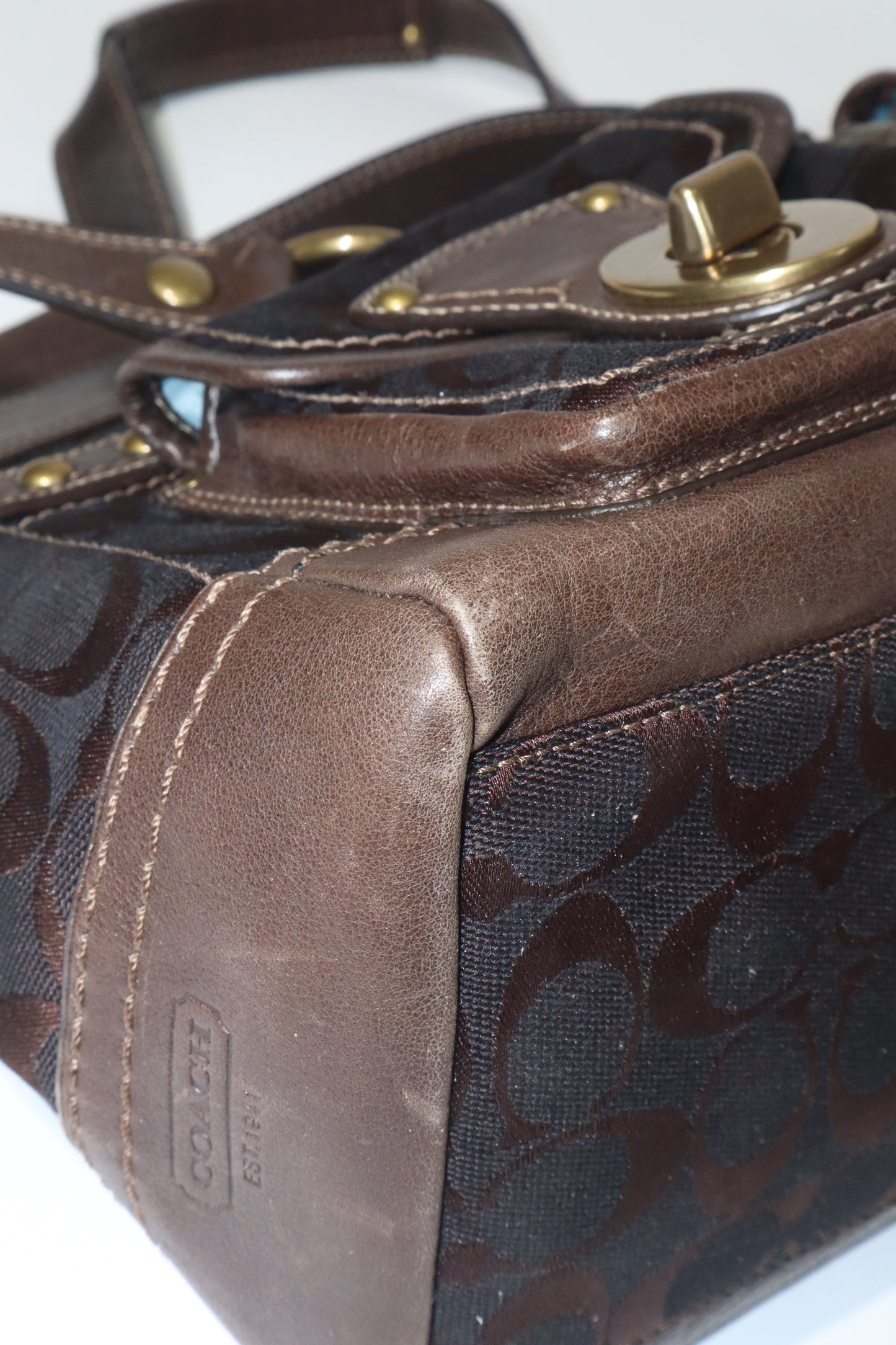 Coach Vintage 2007 Leather Satchel Gardenia in Brown - Girl Seazon
