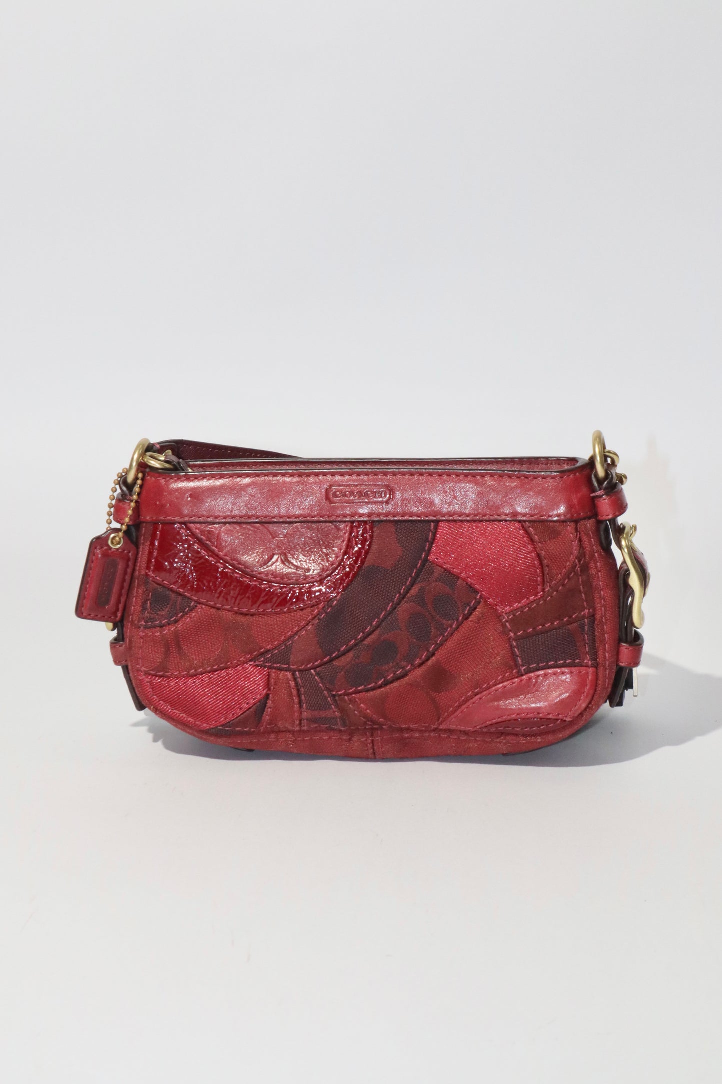 Vintage Coach Demi Burgundy Patchwork Handbag - Girl Seazon