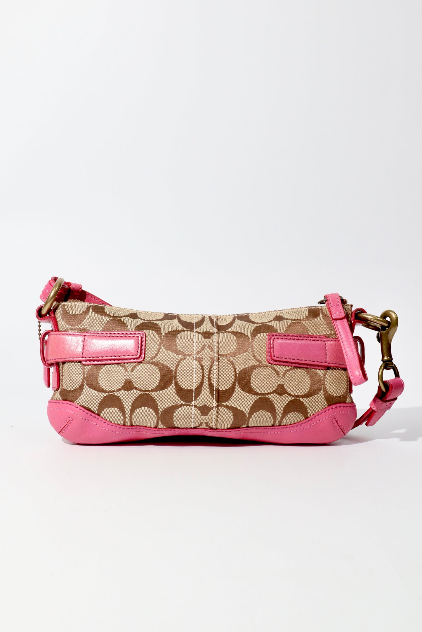 Vintage Coach 2005 Mini Belt Shoulder Bag in Pink & Brown - Girl Seazon