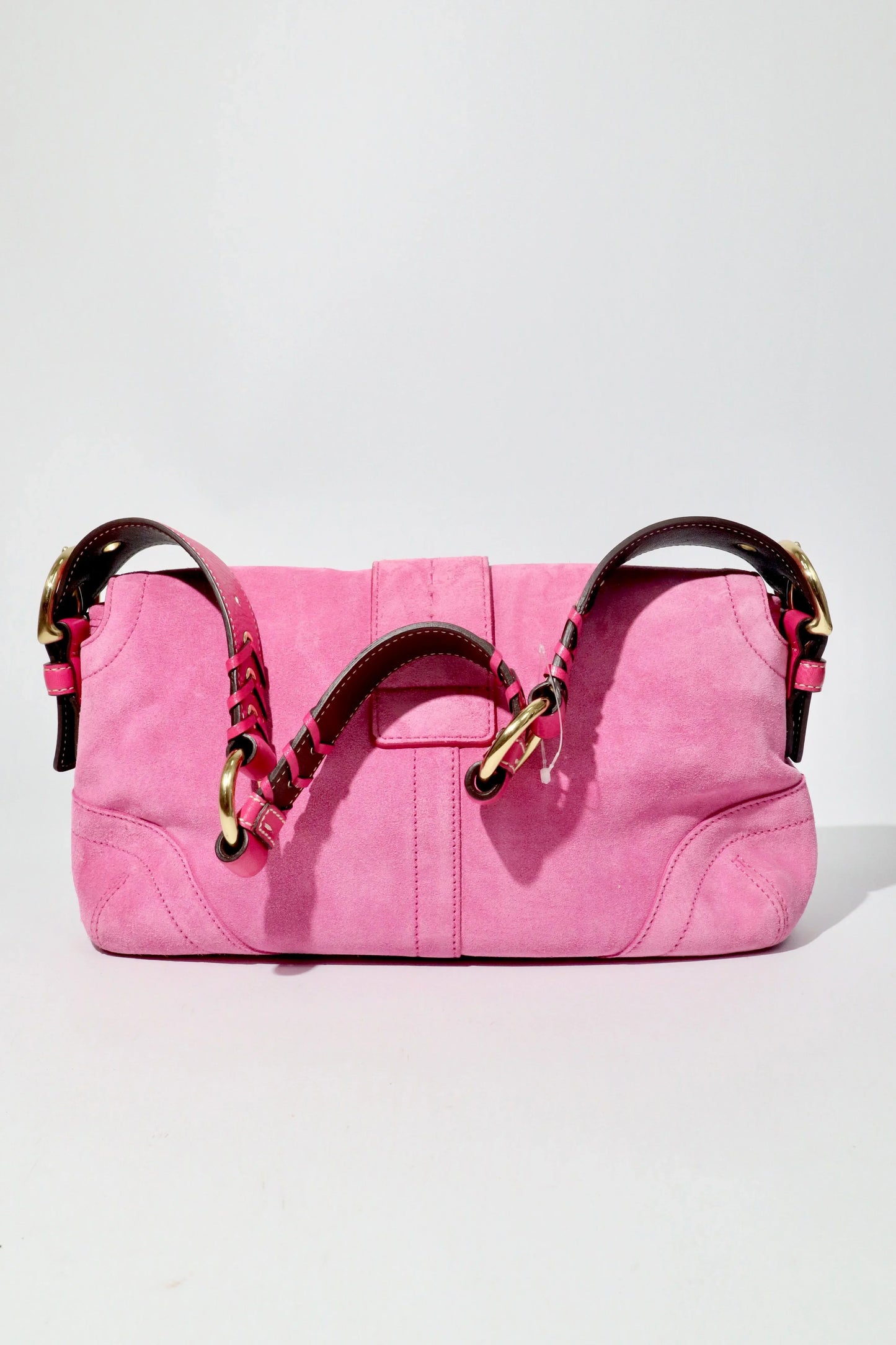 Coach Soho Hot Pink 2004 Suede Vintage Shoulder Bag - Girl Seazon