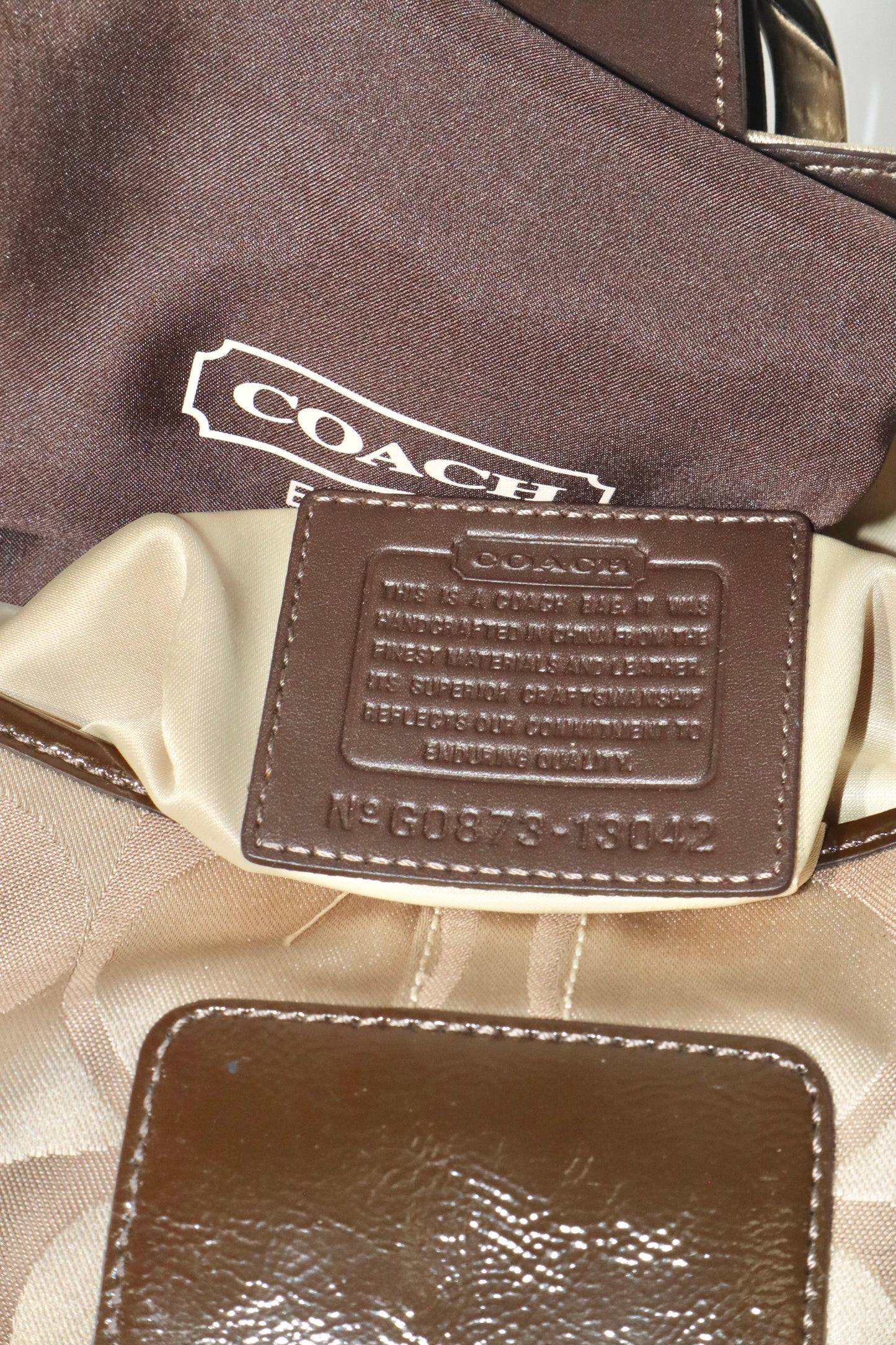 Coach Vintage 2008 Satin Soho Belt Shoulder Bag in Brown & Beige - Girl Seazon