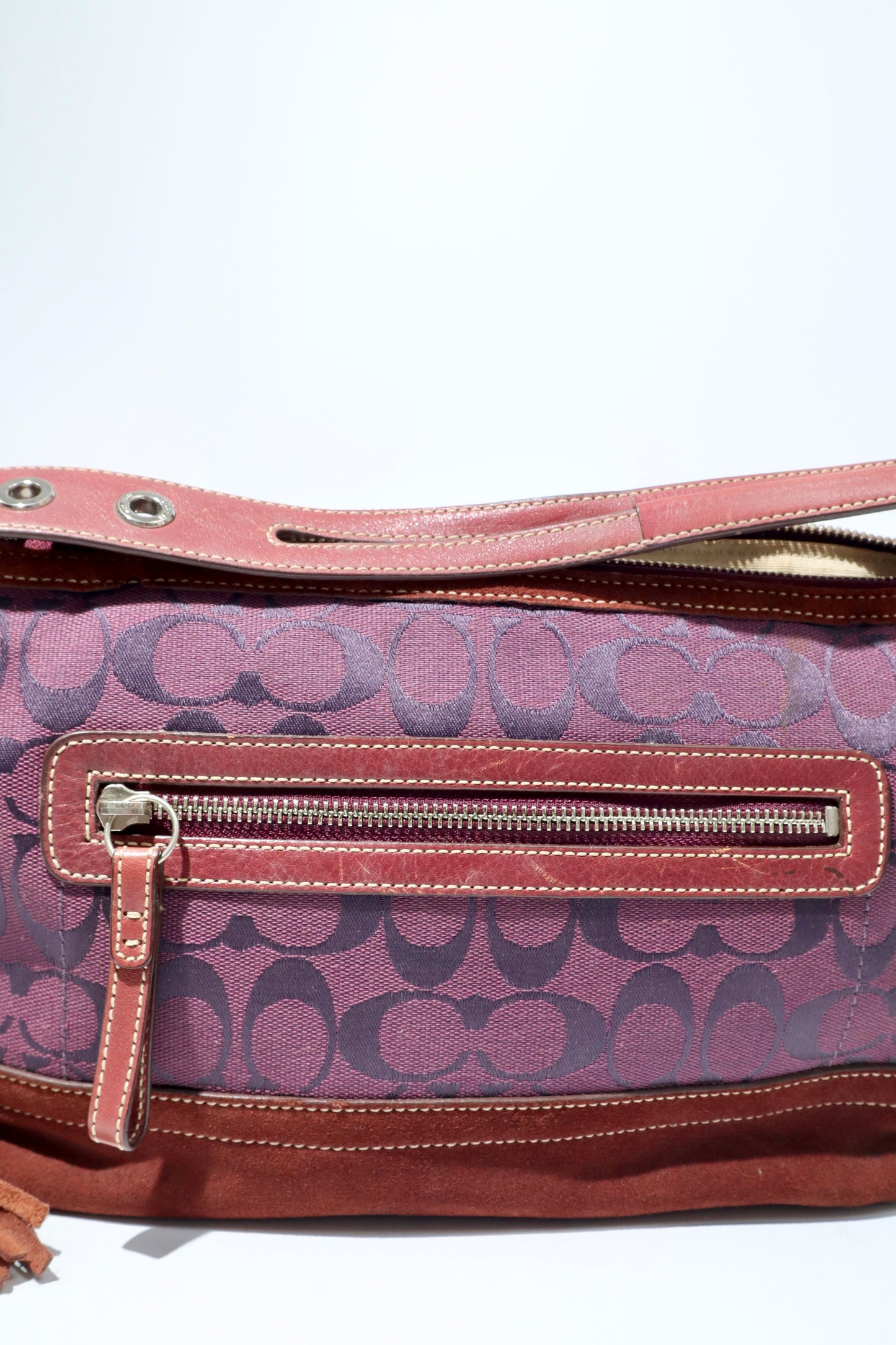 Coach 2004 Vintage Bucket Shoulder Bag in Plum - Girl Seazon