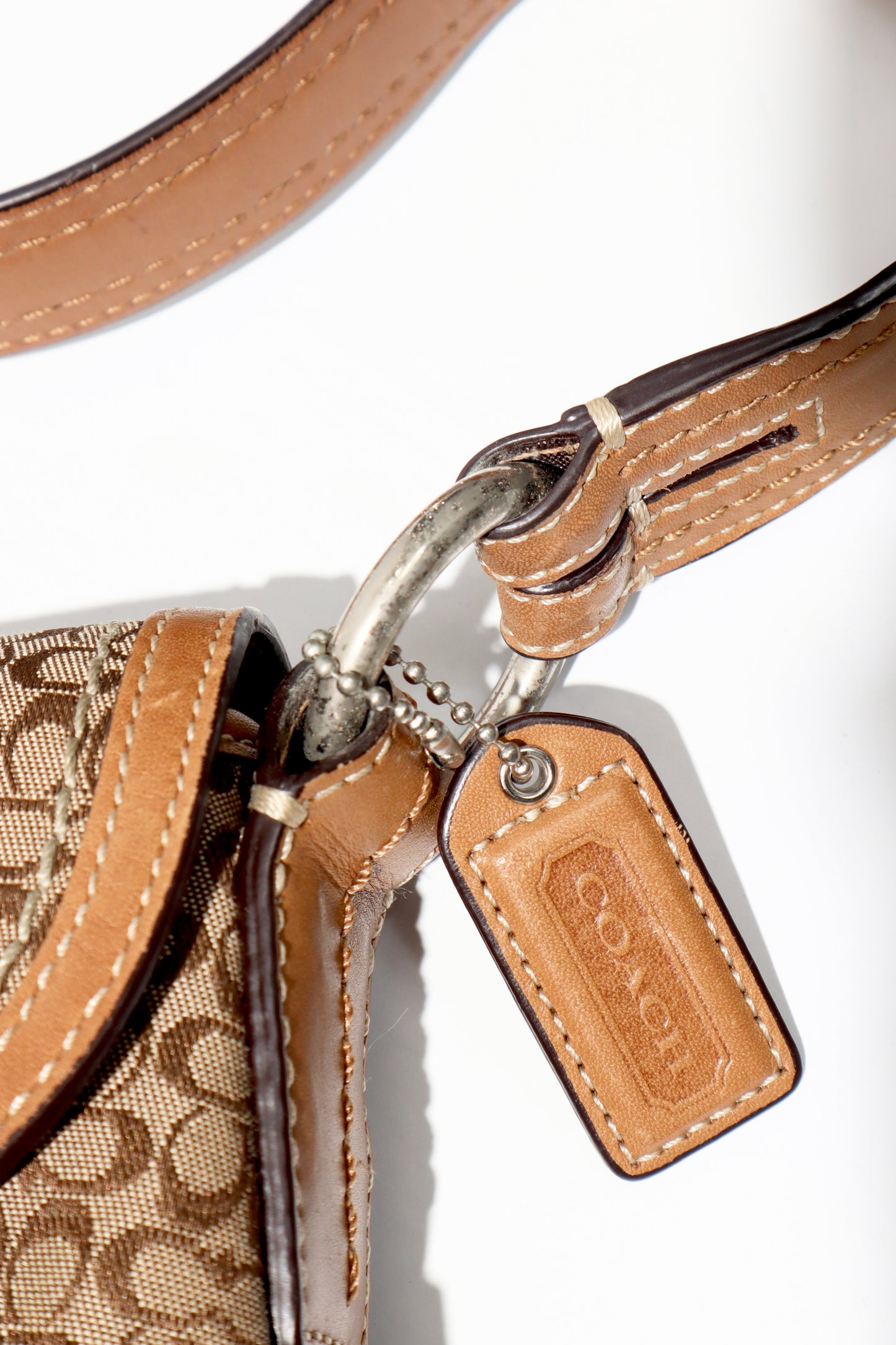 Vintage Coach 2007 Signature Soho Belt Shoulder Bag in Brown - Girl Seazon