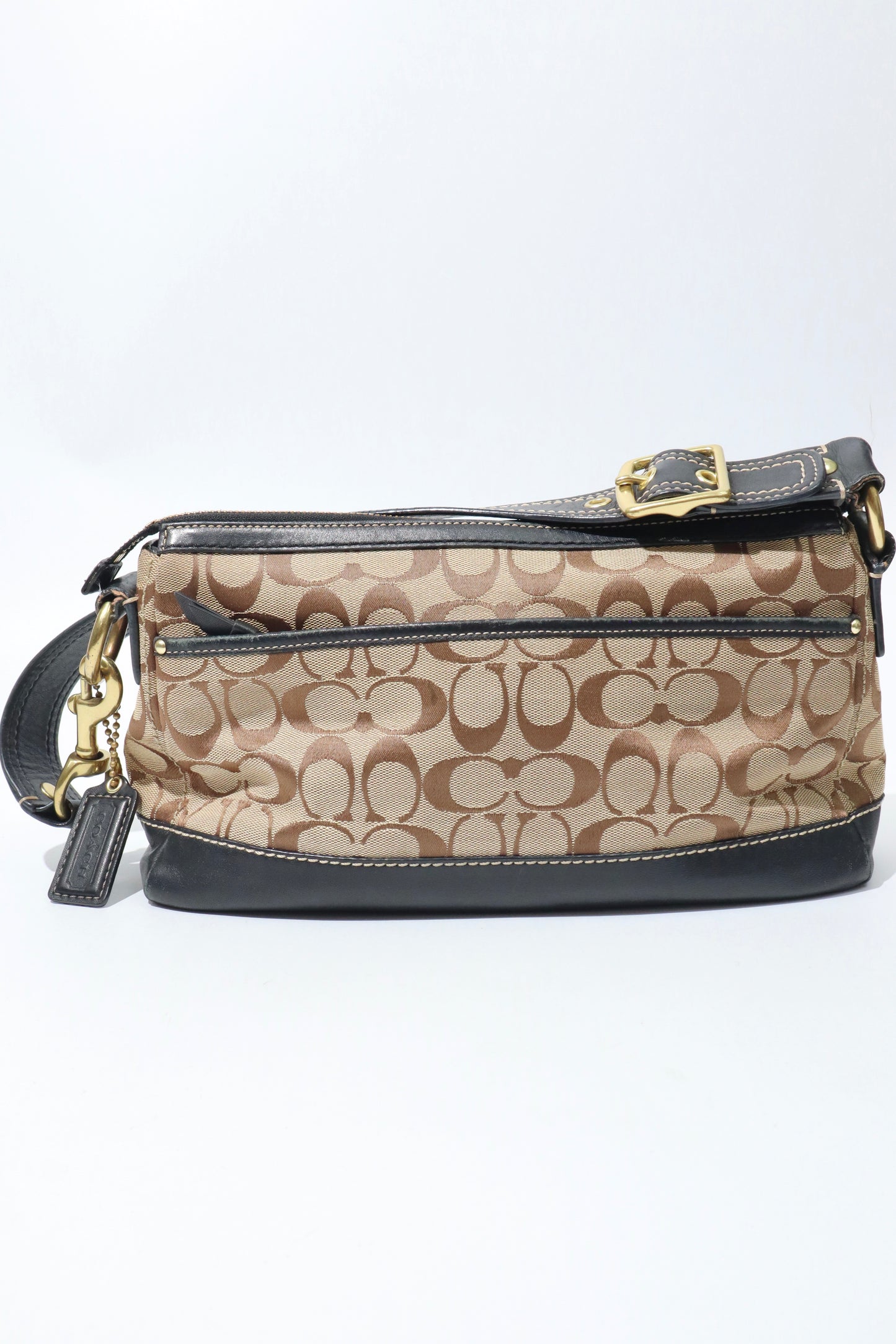 Coach Vintage Leather Satchel Gardenia in Brown & Black - Girl Seazon