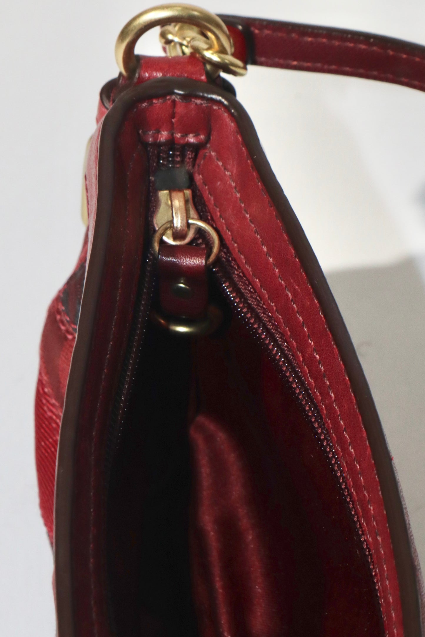 Vintage Coach Demi Burgundy Patchwork Handbag - Girl Seazon