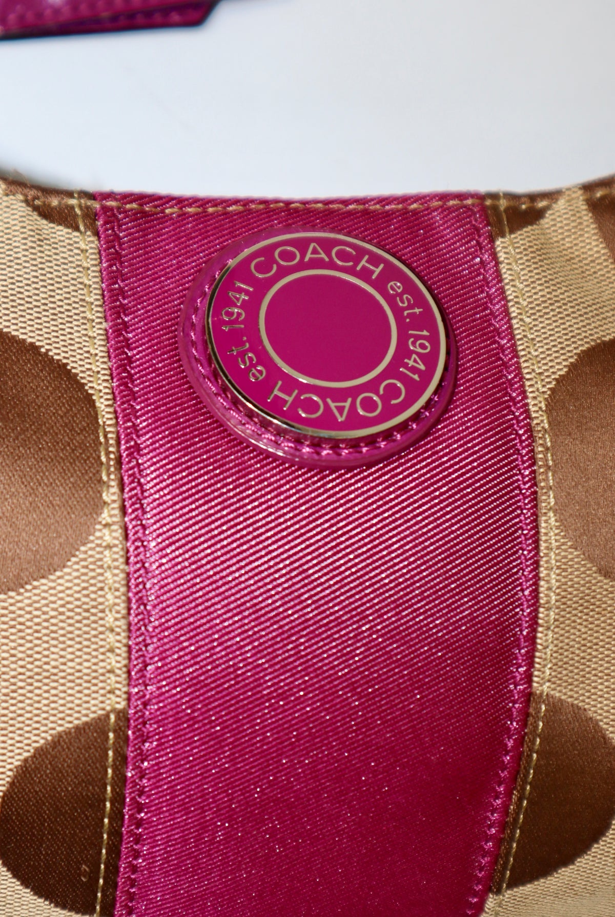 Coach 2 Way Bag in Purple (style F19218)
