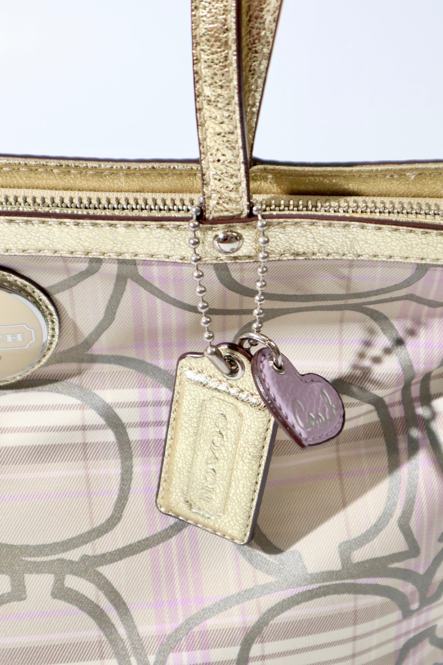 Coach Signature Tartan Plaid Tote – Style F17474
