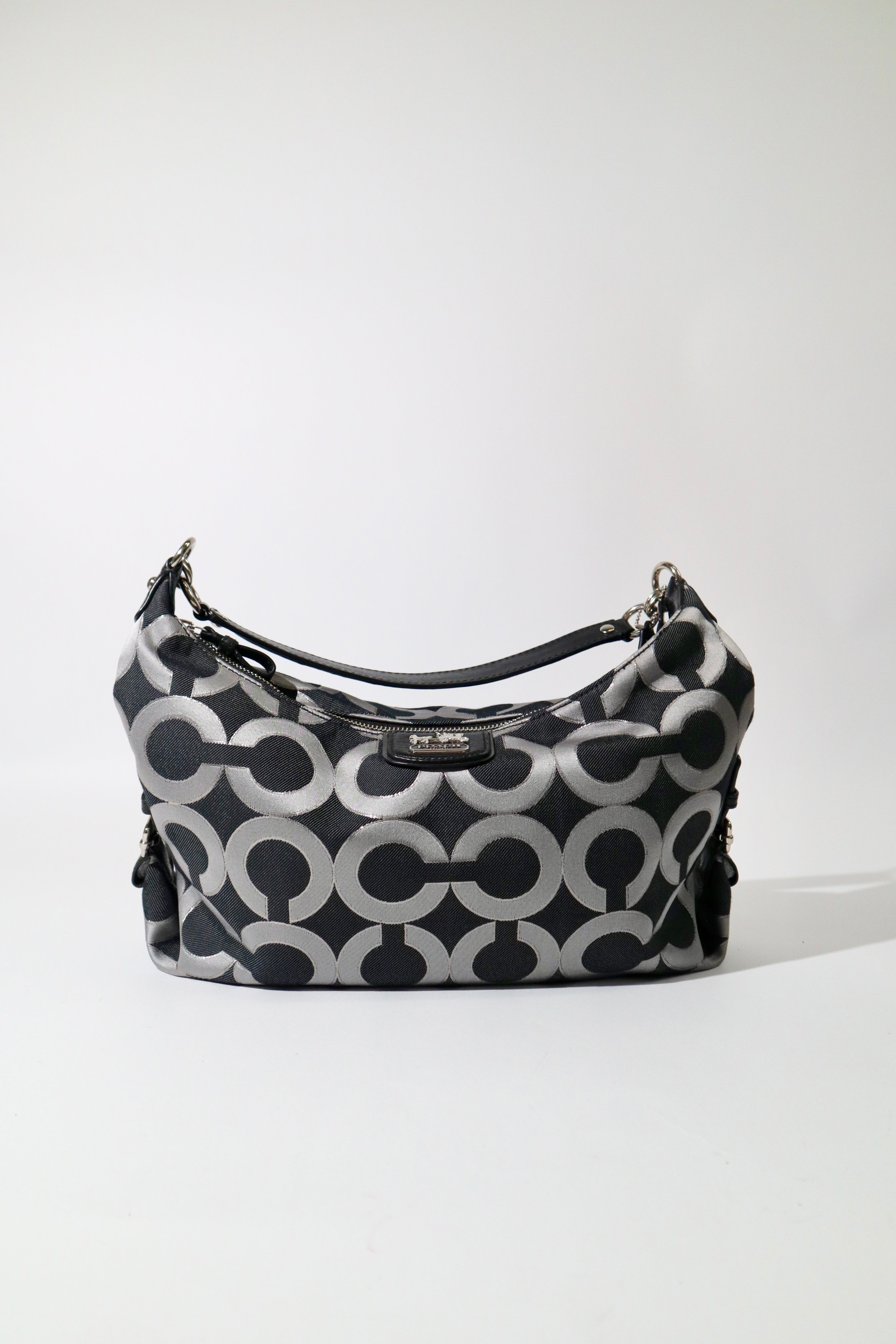 COACH Madison Dotted Op Art Satin 2way bag – LuxUness Coach Optic 
