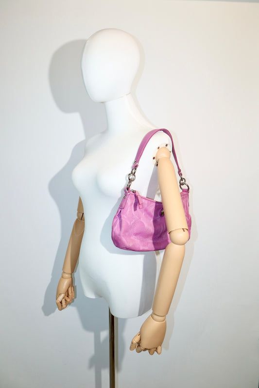 Coach 2 Way Bag in Pink Denim (style F15233)