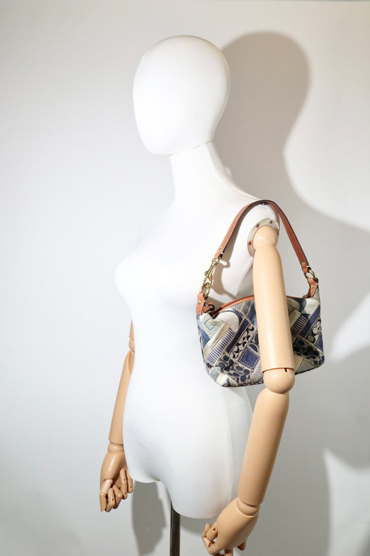 Vintage Coach 41461 Denim Patchwork Pouch Shoulder Bag – Rare Find