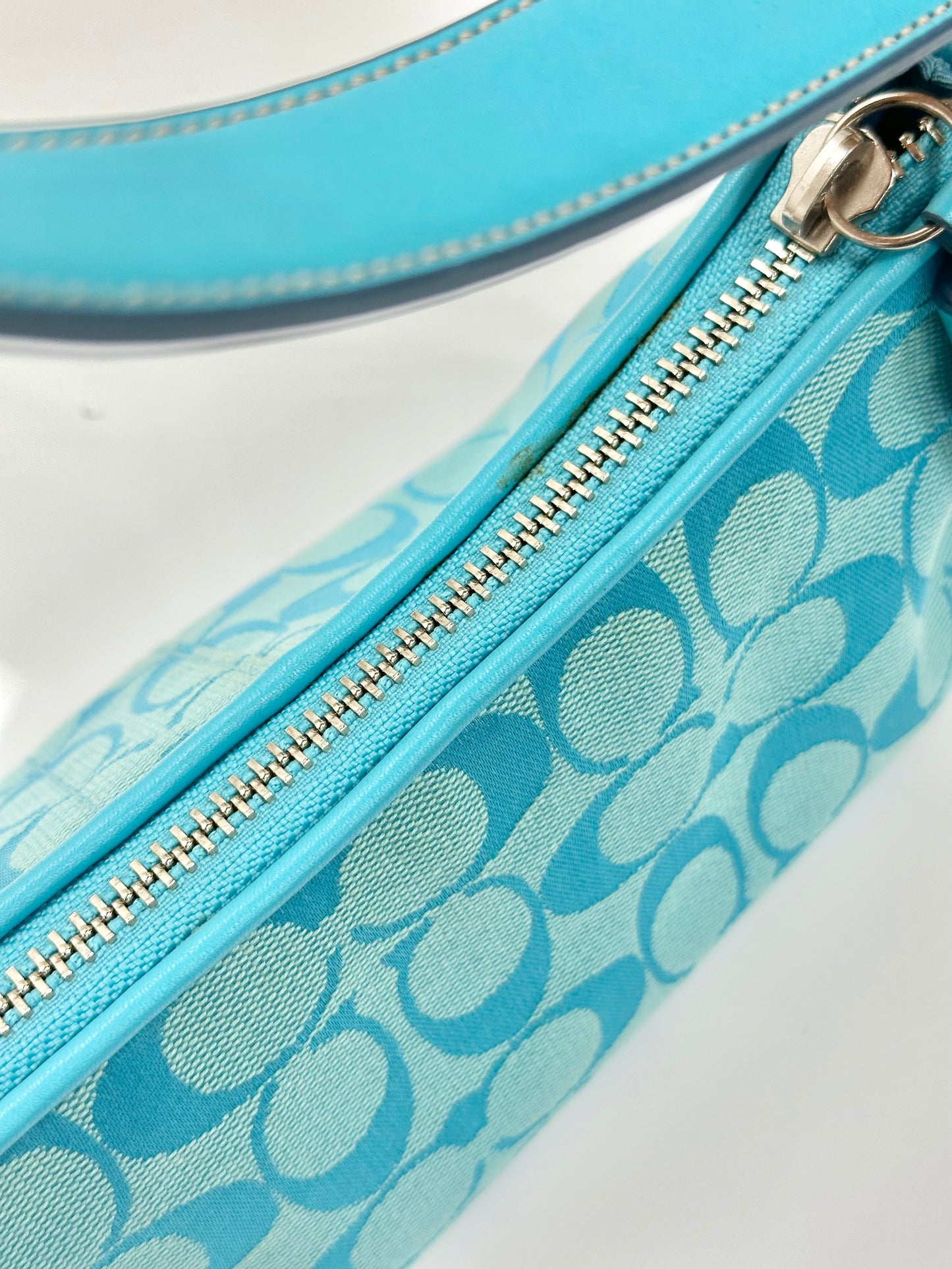 Coach Vintage Baguette / Demi Shoulder Bag in Blue (RESERVED)