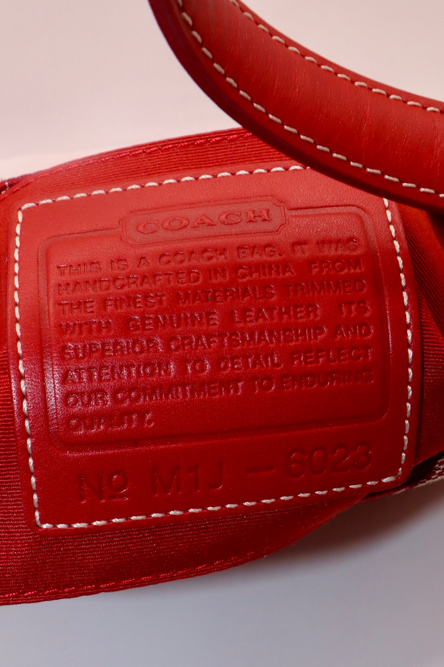 Coach 2001 Vintage Mini Pouch in Red - Girl Seazon