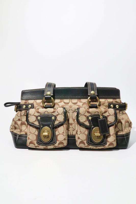 Coach Vintage 2002 Leather Satchel Gardenia Handbag - Girl Seazon