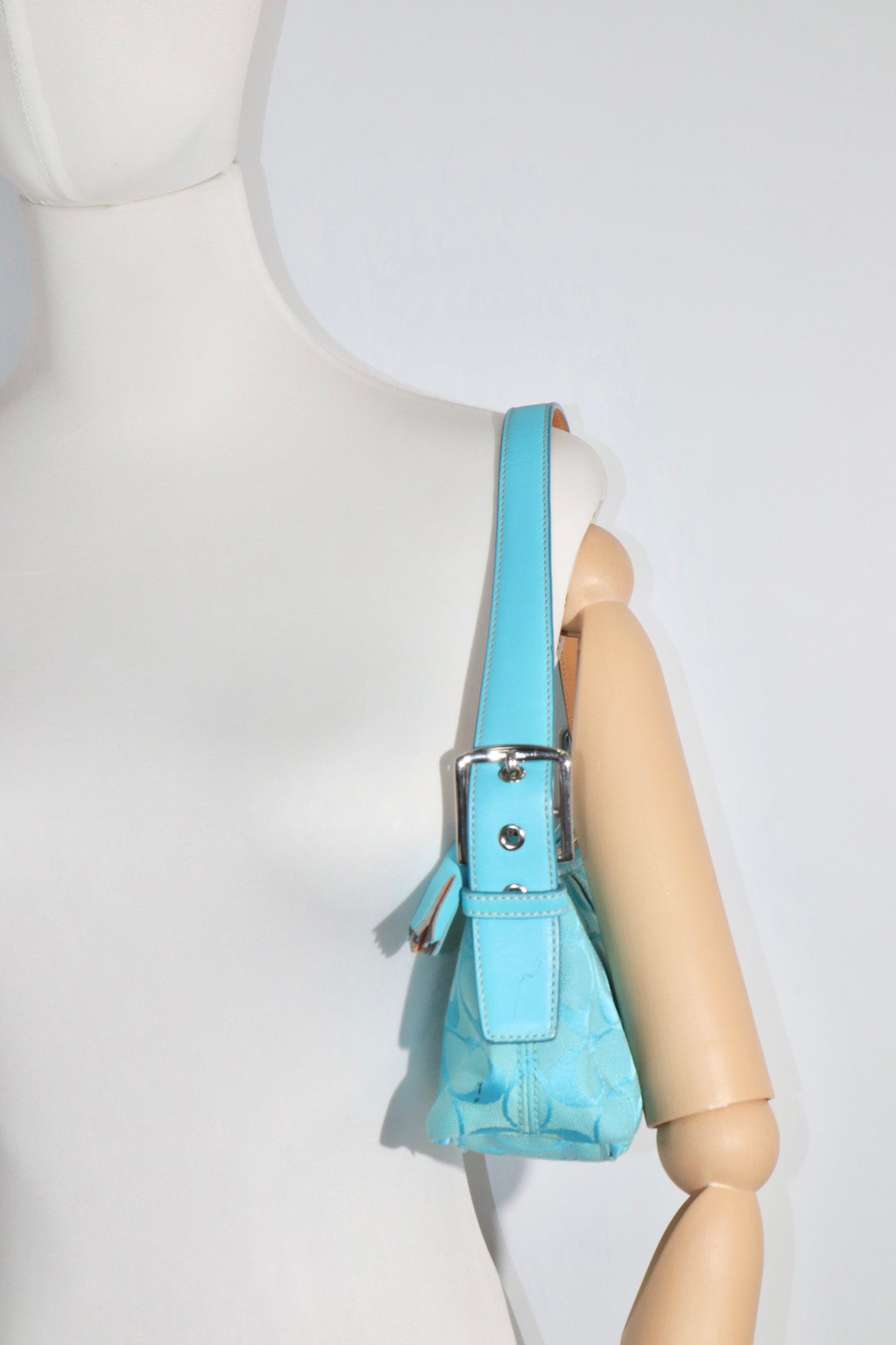 Coach Vintage Demi Baguette Shoulder Bag in Blue - Girl Seazon