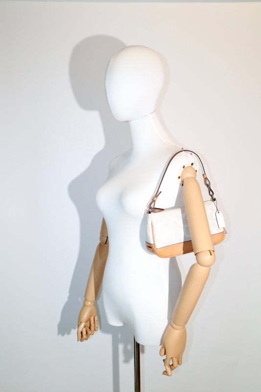 Coach Vintage 2004 Y2K Mini Pouch in White 6094 (Rare Find)