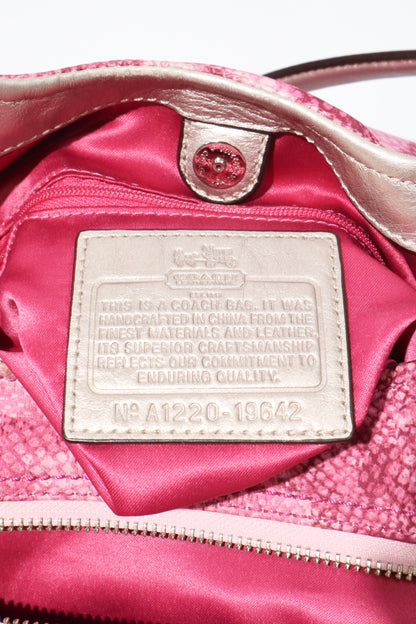 Vintage Coach 2002 Pink Floral Fabric Maggie Shoulder Bag - Girl Seazon