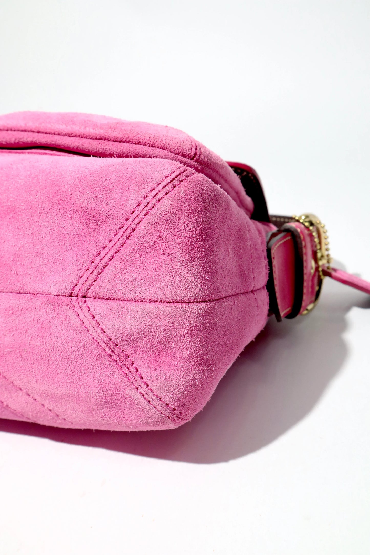 Coach Soho Hot Pink 2004 Suede Vintage Shoulder Bag - Girl Seazon