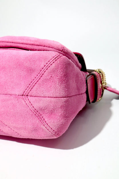 Coach Soho Hot Pink 2004 Suede Vintage Shoulder Bag - Girl Seazon