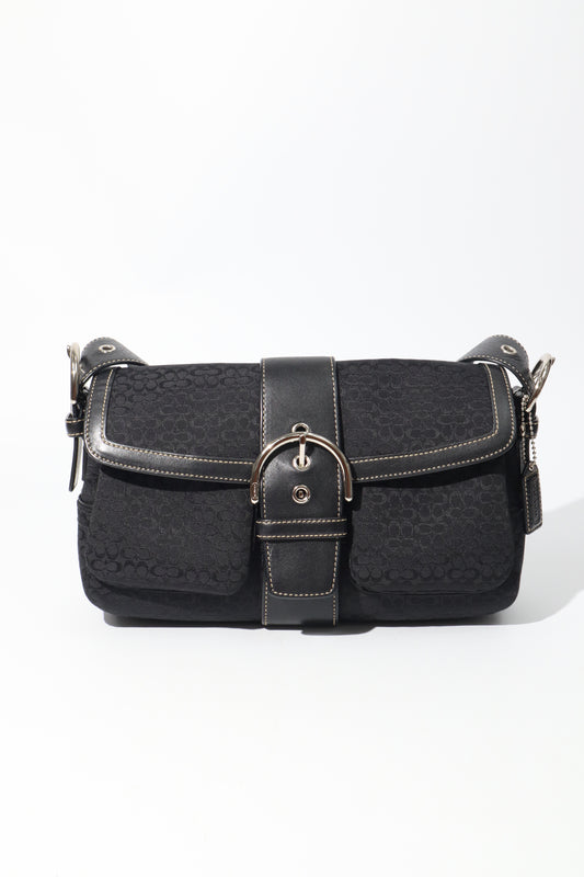 Coach 2005 Vintage Y2K Soho Buckle Shoulder Bag in Black - Girl Seazon