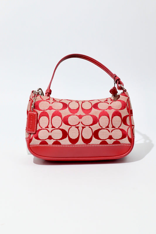 Coach Vintage 2001 Y2K Canvas Mini Pouch in Red - Girl Seazon