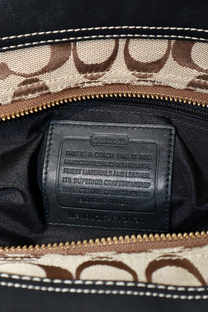 Coach Vintage 2002 Leather Satchel Gardenia handbag interior label and craftsmanship details