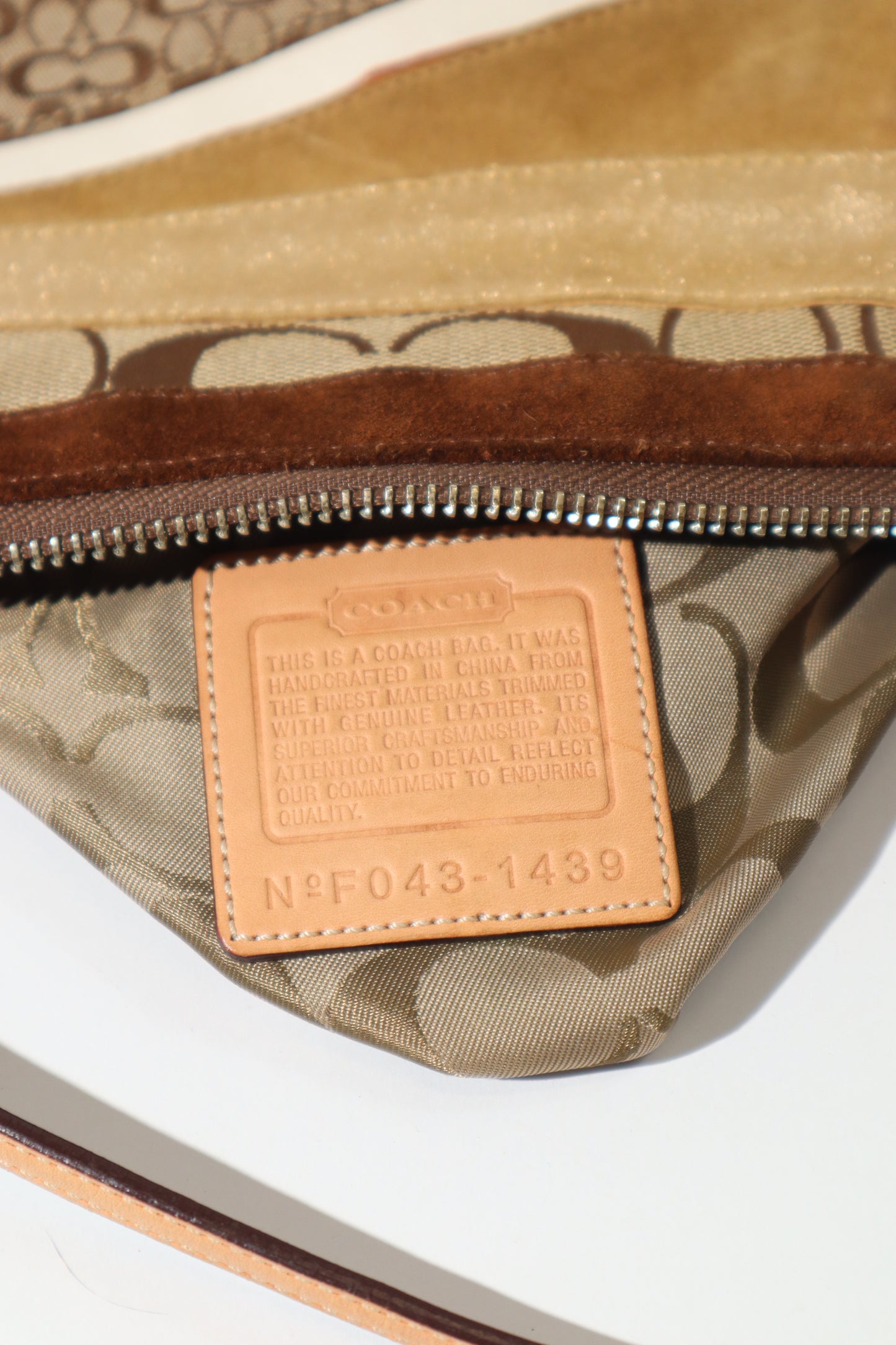 Coach Patchwork Accessory Pouch - Brown/Gold