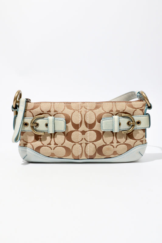Vintage Coach 2005 Mini Belt Shoulder Bag in Light Blue - Girl Seazon