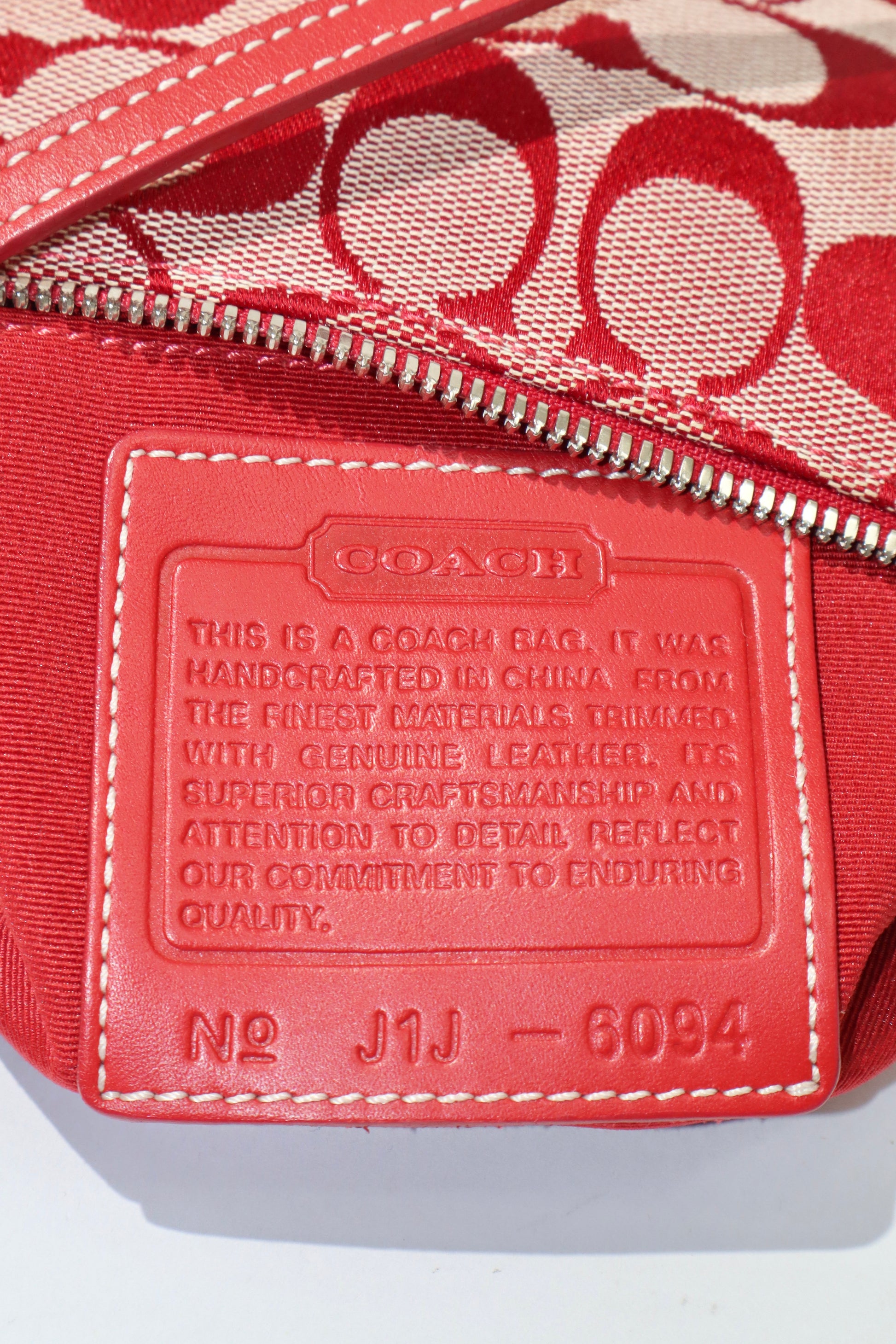 Coach Vintage 2001 Y2K Canvas Mini Pouch in Red - Girl Seazon