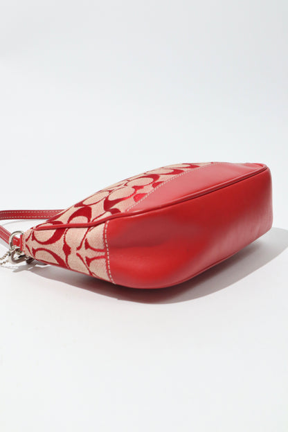 Coach Vintage 2001 Y2K Canvas Mini Pouch in Red - Girl Seazon
