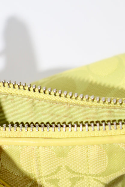 Coach Vintage Demi Baguette Shoulder Bag in Lime