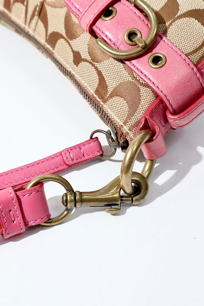 Vintage Coach 2005 Mini Belt Shoulder Bag in Pink & Brown - Girl Seazon