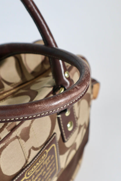 Coach Signature Stripe Boston Duffel Travel Bag, style F10392