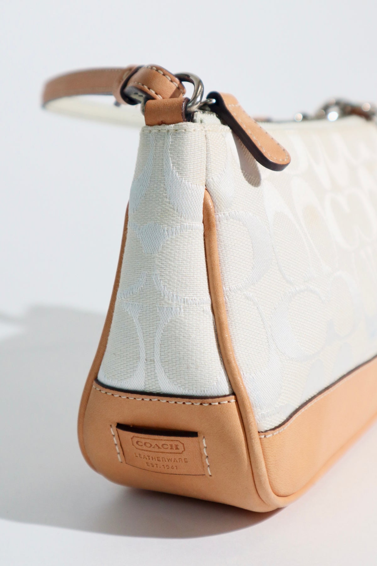 Coach Vintage 2004 Y2K Mini Pouch in White 6094 (Rare Find)