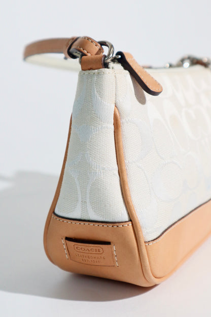 Coach Vintage 2004 Y2K Mini Pouch in White 6094 (Rare Find)