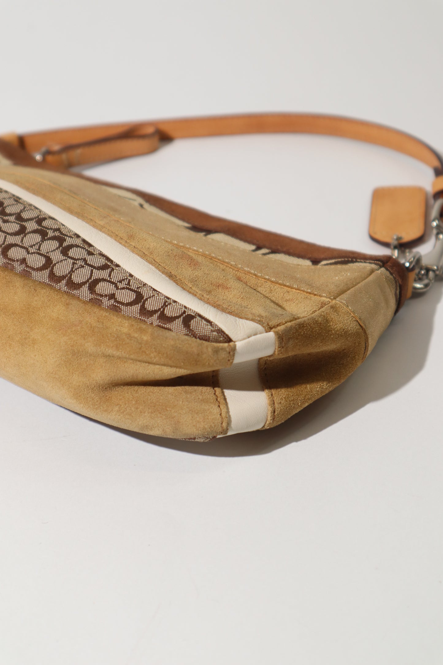 Coach Patchwork Accessory Pouch - Brown/Gold