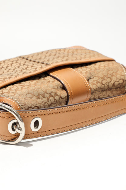Vintage Coach 2007 Signature Soho Belt Shoulder Bag in Brown - Girl Seazon