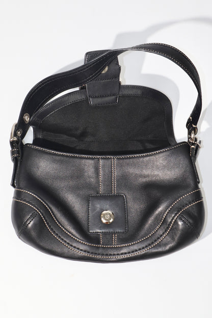 Coach 2008 Vintage Y2K Soho Leather Belt Shoulder Bag in Black Leather - Girl Seazon