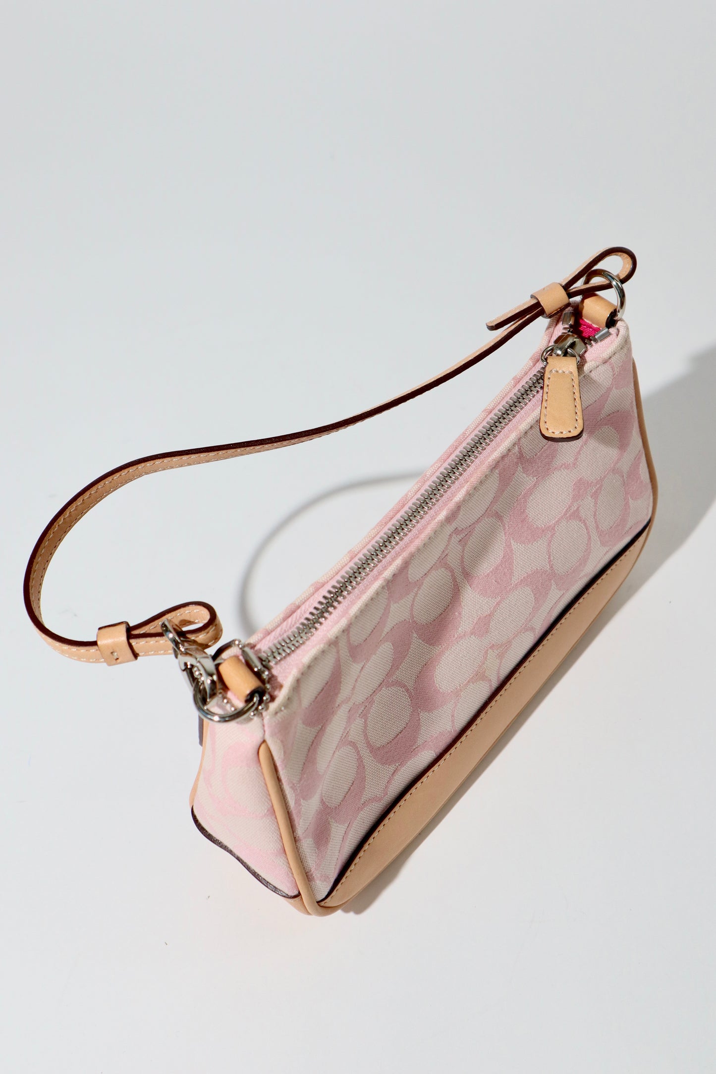 Coach Vintage 2002 Y2K Denim Mini Pouch in Pink 6094 (Rare Find)