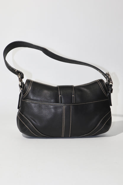 Coach 2008 Vintage Y2K Soho Leather Belt Shoulder Bag in Black Leather - Girl Seazon