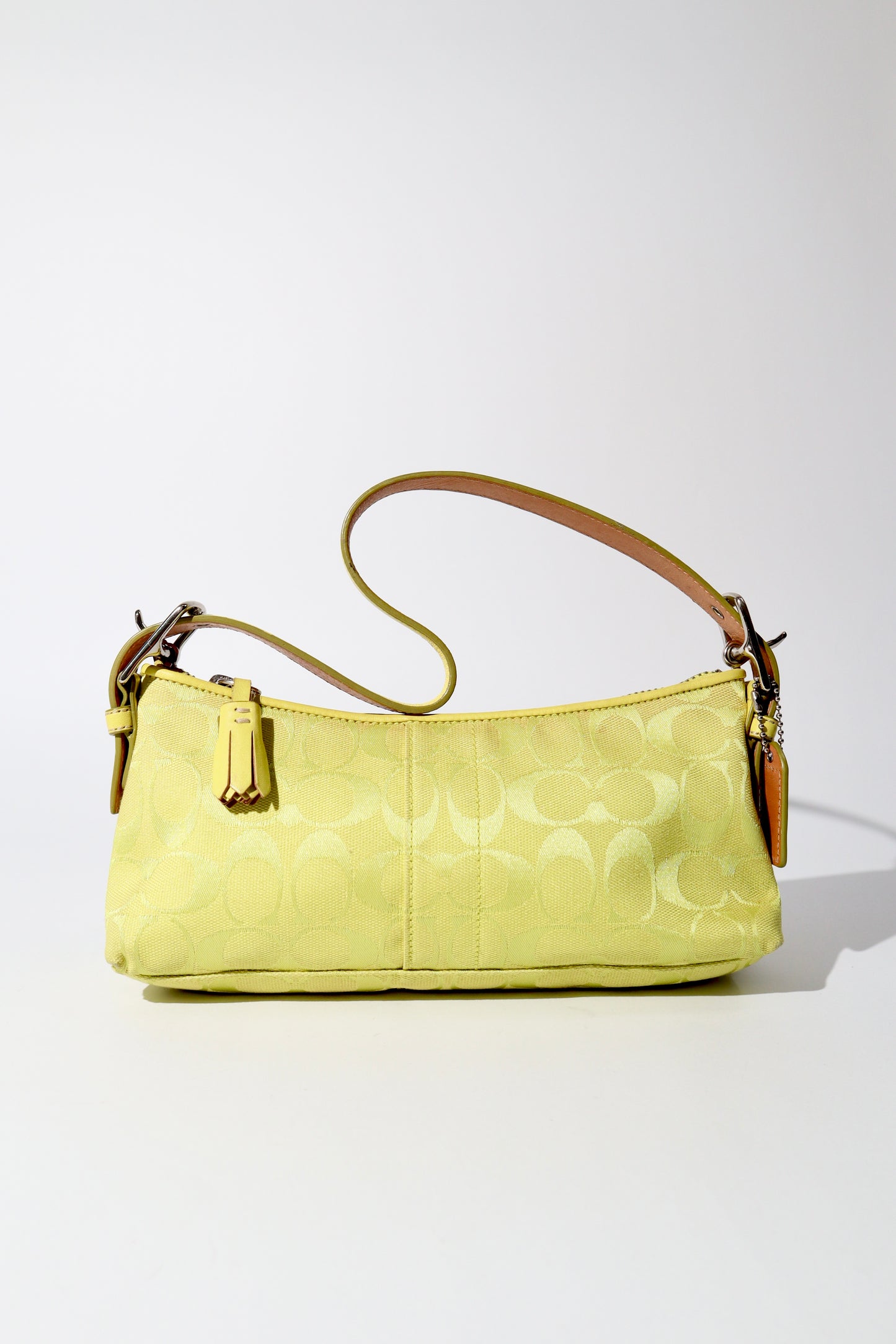 Coach Vintage Demi Baguette Shoulder Bag in Lime