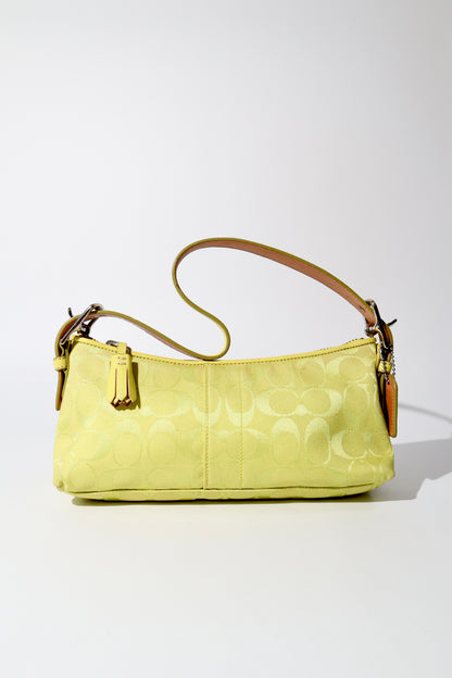 Coach Vintage Demi Baguette Shoulder Bag in Lime
