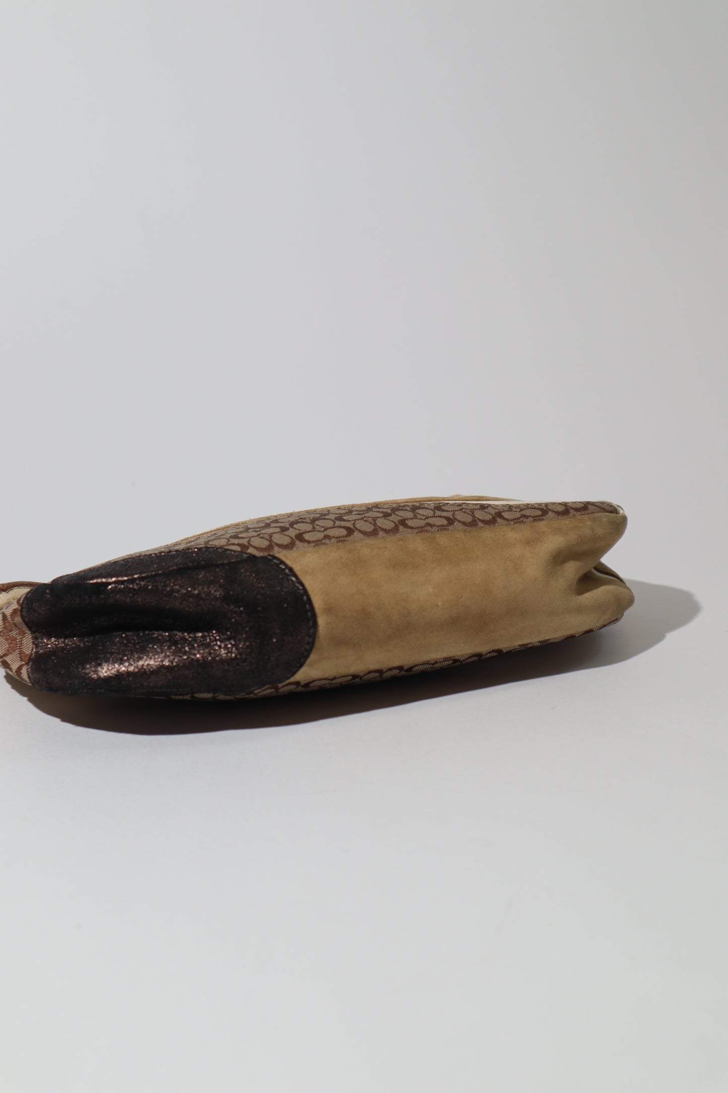 Coach Patchwork Accessory Pouch - Brown/Gold