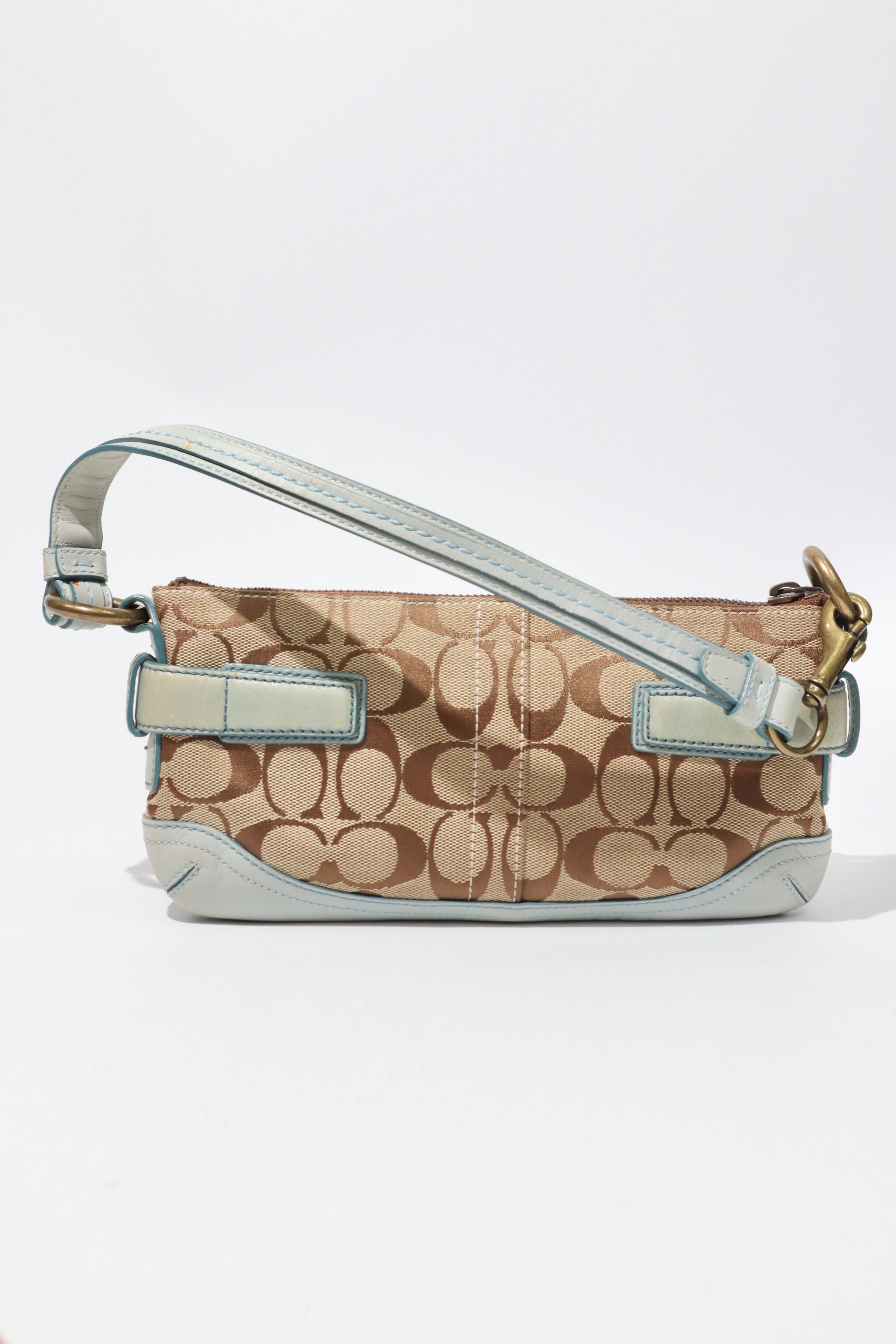 Vintage Coach 2005 Mini Belt Shoulder Bag in Light Blue - Girl Seazon