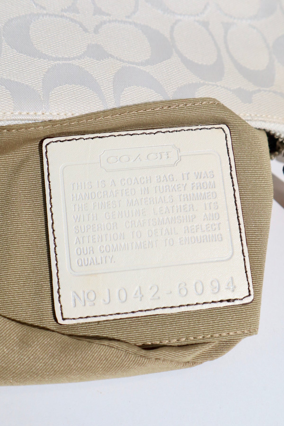 Coach Vintage 2004 Y2K Mini Pouch in White 6094 (Rare Find)